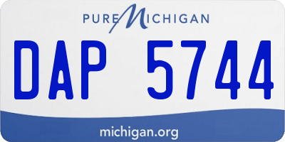 MI license plate DAP5744