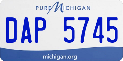 MI license plate DAP5745
