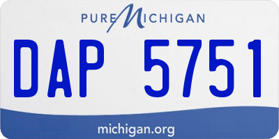 MI license plate DAP5751