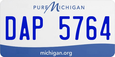 MI license plate DAP5764