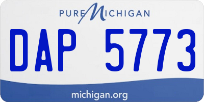 MI license plate DAP5773