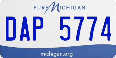 MI license plate DAP5774
