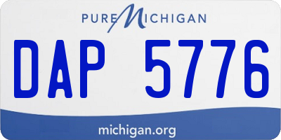MI license plate DAP5776