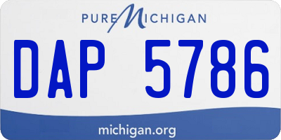 MI license plate DAP5786