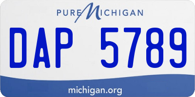 MI license plate DAP5789