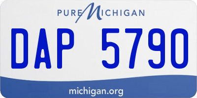 MI license plate DAP5790