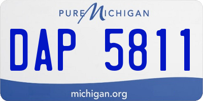 MI license plate DAP5811