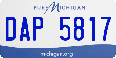 MI license plate DAP5817