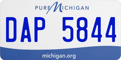 MI license plate DAP5844