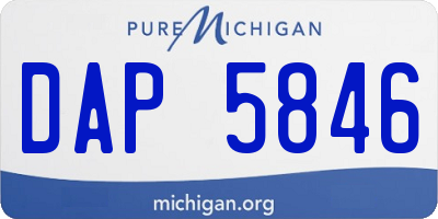 MI license plate DAP5846