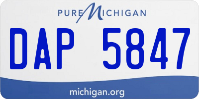 MI license plate DAP5847