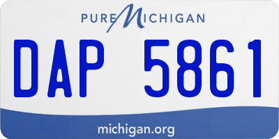 MI license plate DAP5861