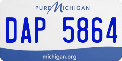MI license plate DAP5864
