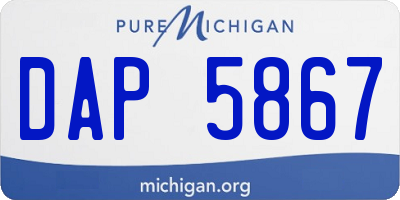 MI license plate DAP5867