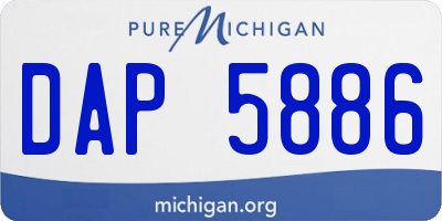 MI license plate DAP5886