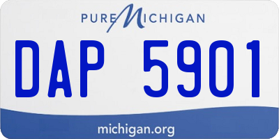 MI license plate DAP5901