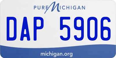 MI license plate DAP5906