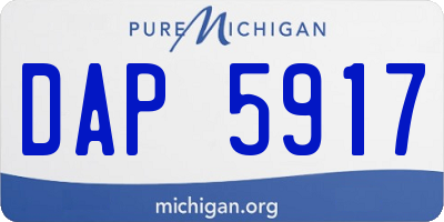 MI license plate DAP5917