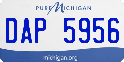 MI license plate DAP5956