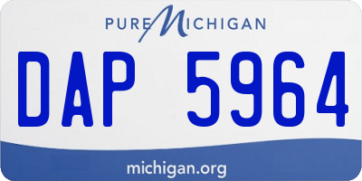 MI license plate DAP5964
