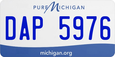 MI license plate DAP5976