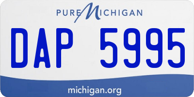 MI license plate DAP5995