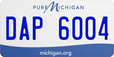 MI license plate DAP6004