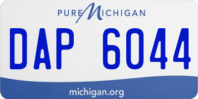 MI license plate DAP6044