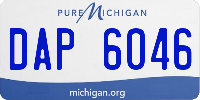 MI license plate DAP6046