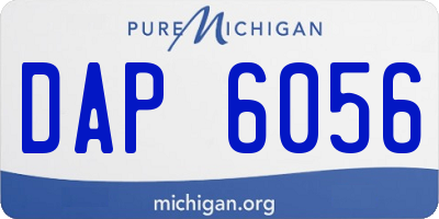 MI license plate DAP6056