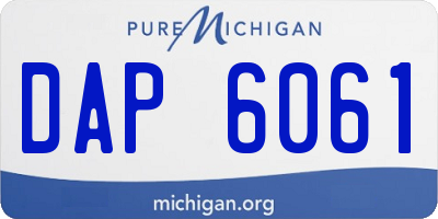 MI license plate DAP6061