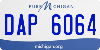 MI license plate DAP6064