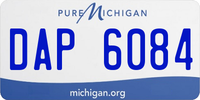 MI license plate DAP6084