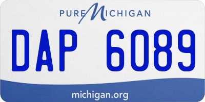 MI license plate DAP6089