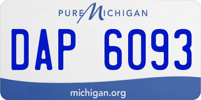 MI license plate DAP6093