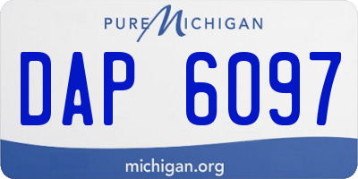 MI license plate DAP6097