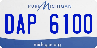 MI license plate DAP6100
