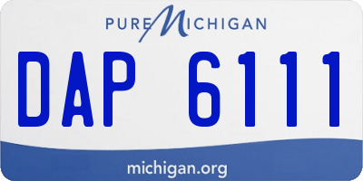 MI license plate DAP6111