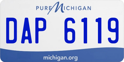 MI license plate DAP6119