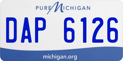 MI license plate DAP6126