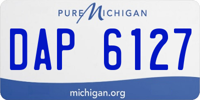 MI license plate DAP6127
