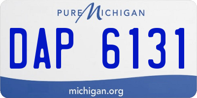 MI license plate DAP6131