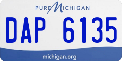 MI license plate DAP6135