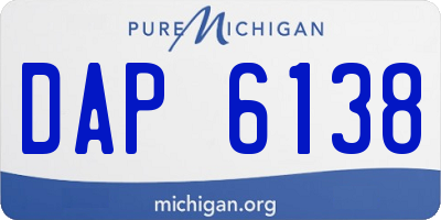 MI license plate DAP6138