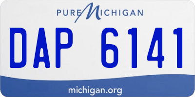 MI license plate DAP6141
