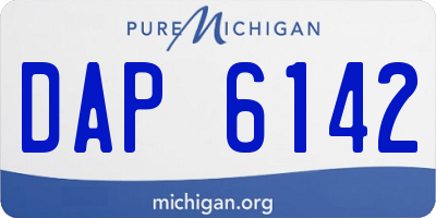 MI license plate DAP6142