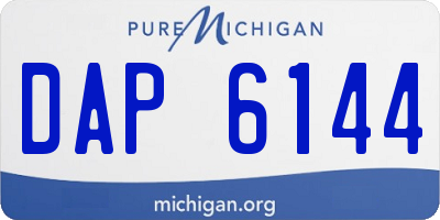 MI license plate DAP6144
