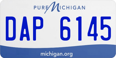 MI license plate DAP6145