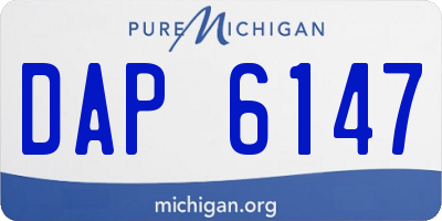MI license plate DAP6147