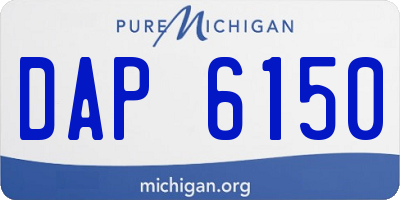 MI license plate DAP6150